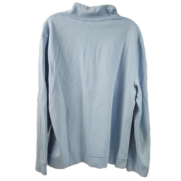 Calvin Klein Mens Classic Quarter-Zip Pullover XL Light Blue Cotton - Picture 6 of 8